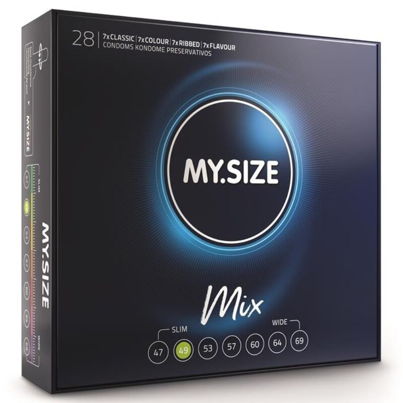 MY SIZE - MIX CONDOMS 49 MM 28 UNITS - Amore24