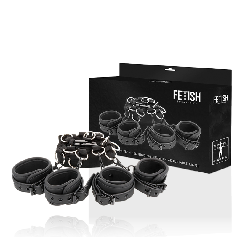 FETISH SUBMISSIVE - LUXURY BED TIES SET WITH NOPRENE LINING - Amore24