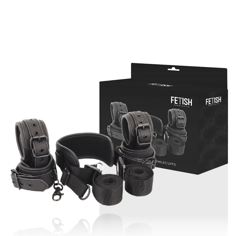 FETISH SUBMISSIVE - MASTER POSITION WITH 4 NOPRENE-LINED HANDCUFFS - Amore24