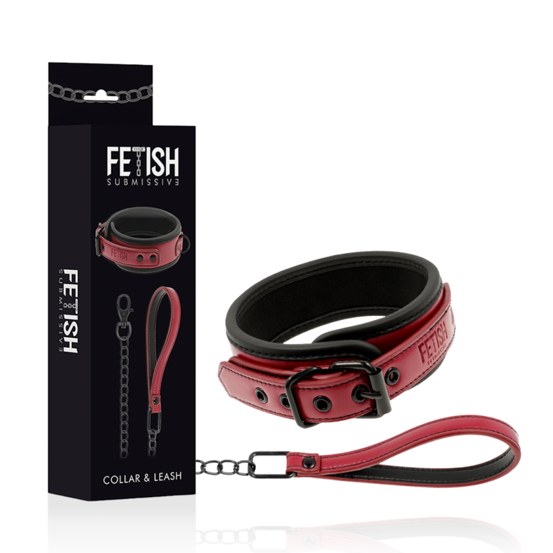 FETISH SUBMISSIVE DARK ROOM - NEOPRENE LINING CHAIN NECKLACE - Amore24