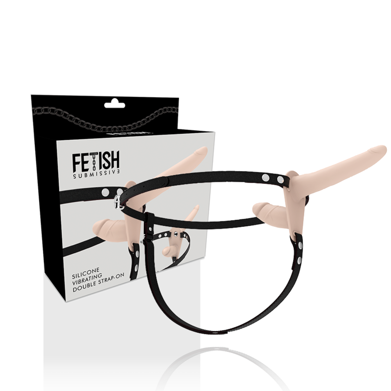 FETISH SUBMISSIVE HARNESS - DOUBLE PENETRATION FLESH UP VIBRATOR - Amore24