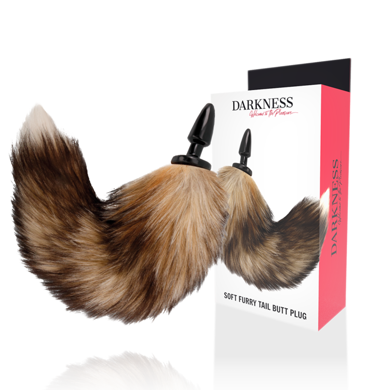 DARKNESS - NATURAL TAIL WITH SILICONE ANAL PLUG 10 CM - Amore24