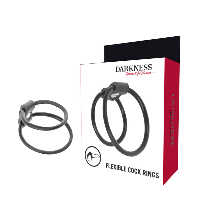DARKNESS - ENHANCING DUO PENIS RINGS. - Amore24