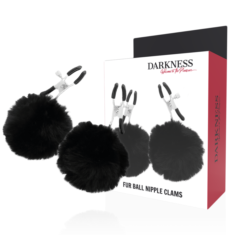 DARKNESS - NIPPLE CLAMPS WITH POM POMS 1 - Amore24