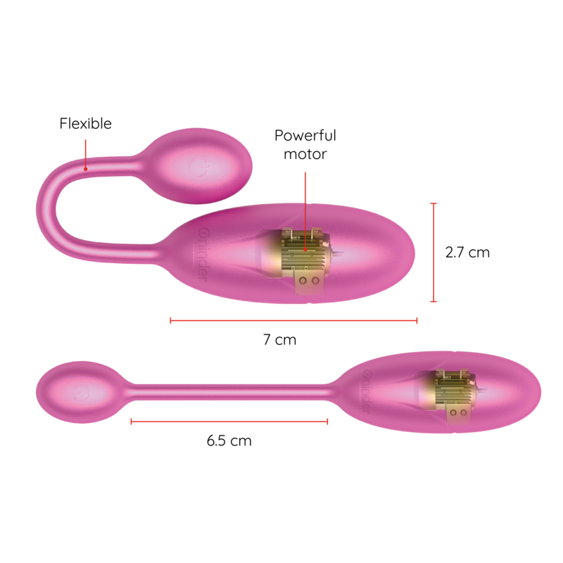 ONINDER - DENVER VIBRATING EGG BLACK 7 X 2.7 CM FREE APP - Amore24