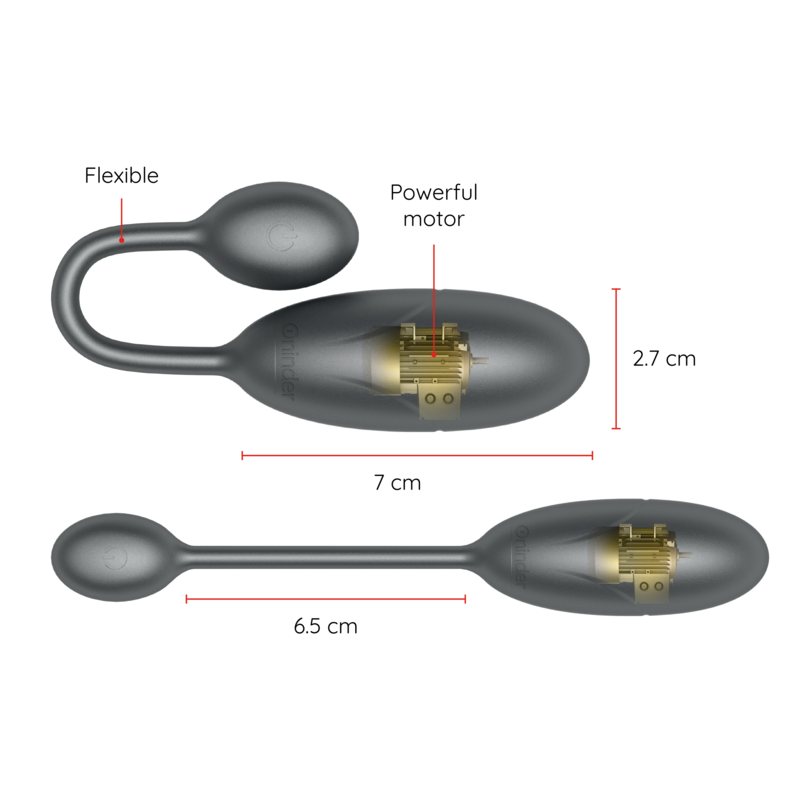 ONINDER - DENVER VIBRATING EGG BLACK 7 X 2.7 CM FREE APP - Amore24