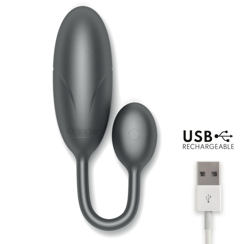 ONINDER - DENVER VIBRATING EGG BLACK 7 X 2.7 CM FREE APP - Amore24