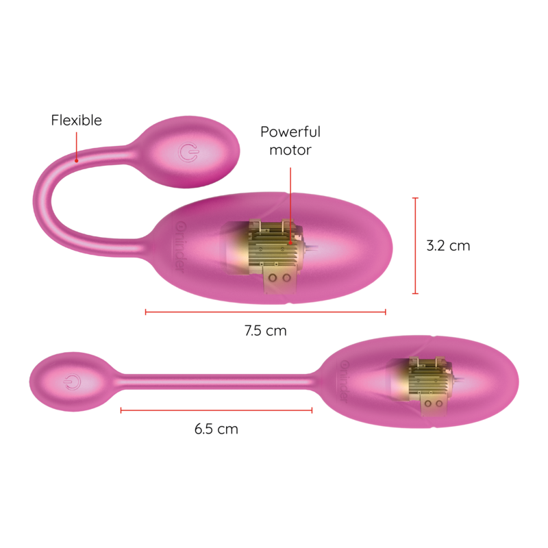 ONINDER - TOKYO VIBRATING EGG BLACK 7.5 X 3.2 CM FREE APP - Amore24