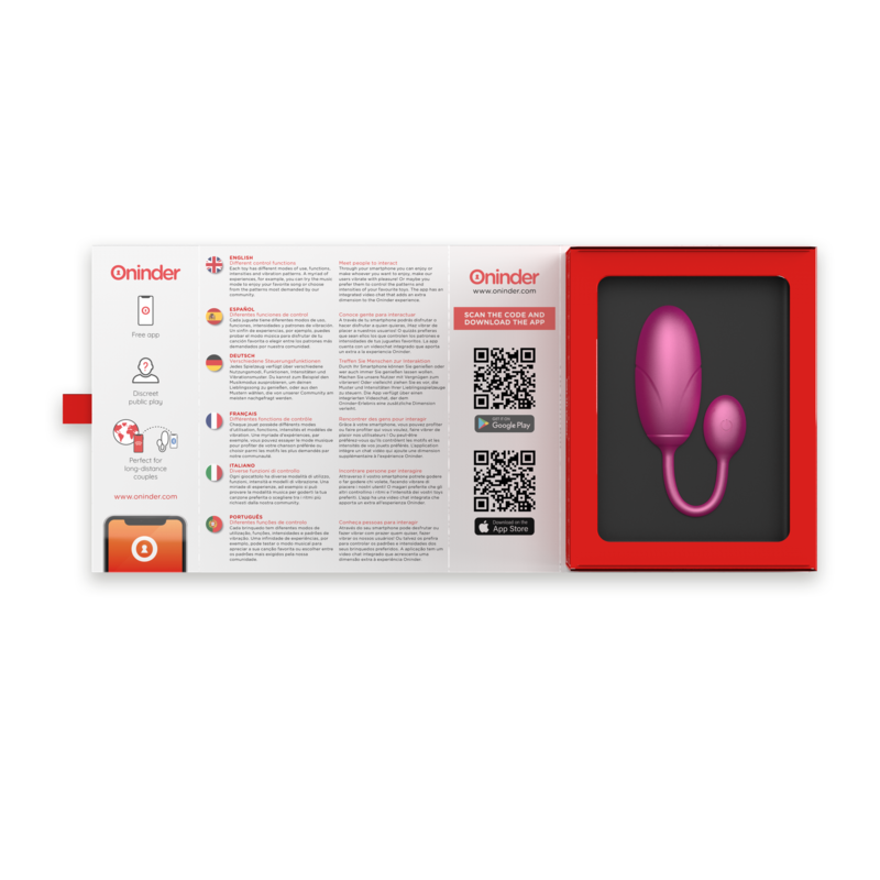 ONINDER - TOKYO VIBRATING EGG BLACK 7.5 X 3.2 CM FREE APP - Amore24