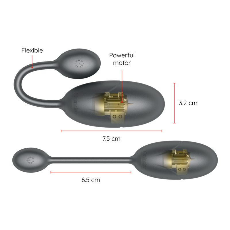 ONINDER - TOKYO VIBRATING EGG BLACK 7.5 X 3.2 CM FREE APP - Amore24