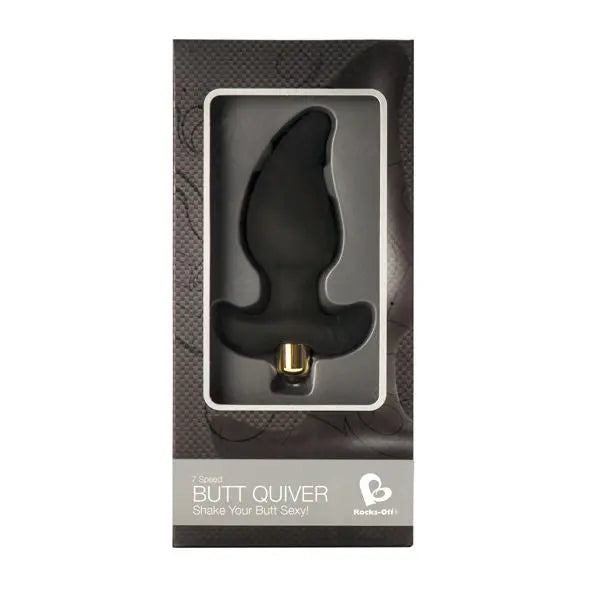 ROCKS-OFF - BUTT QUIVER P-POINT STIMULATOR 7 SPEEDS BLACK - Amore24