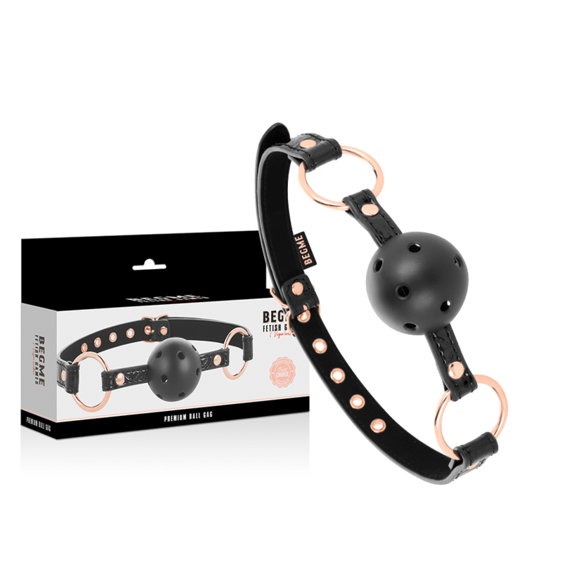 BEGME - BLACK EDITION BALL GAG VEGAN LEATHER - Amore24