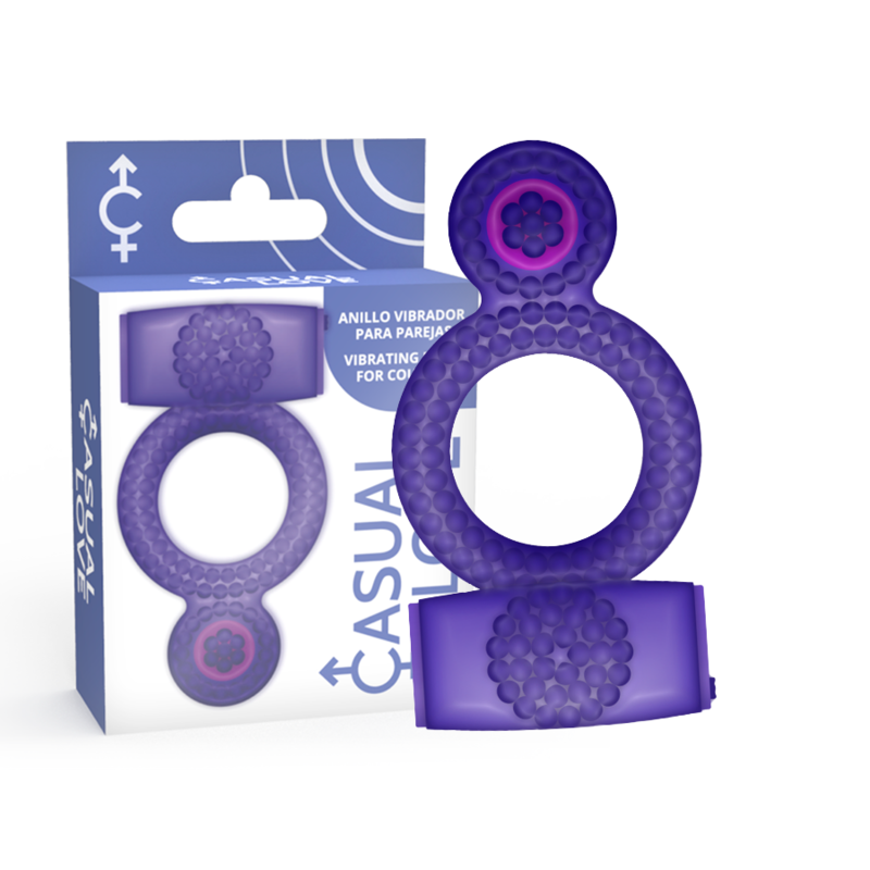 CASUAL LOVE - RING VIBRATING DOUBLE PLEASURE PURPLE - Amore24