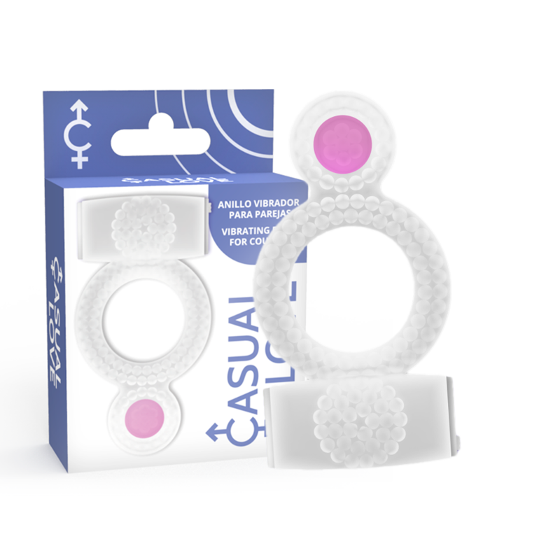 CASUAL LOVE - RING VIBRATING DOUBLE PLEASURE TRANSPARENT - Amore24