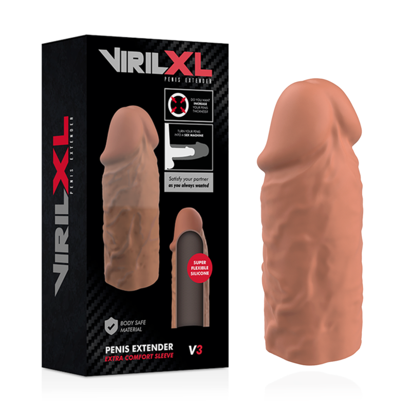 VIRILXL - LIQUID SILICONE V3 BROWN PENIS EXTENSION - Amore24