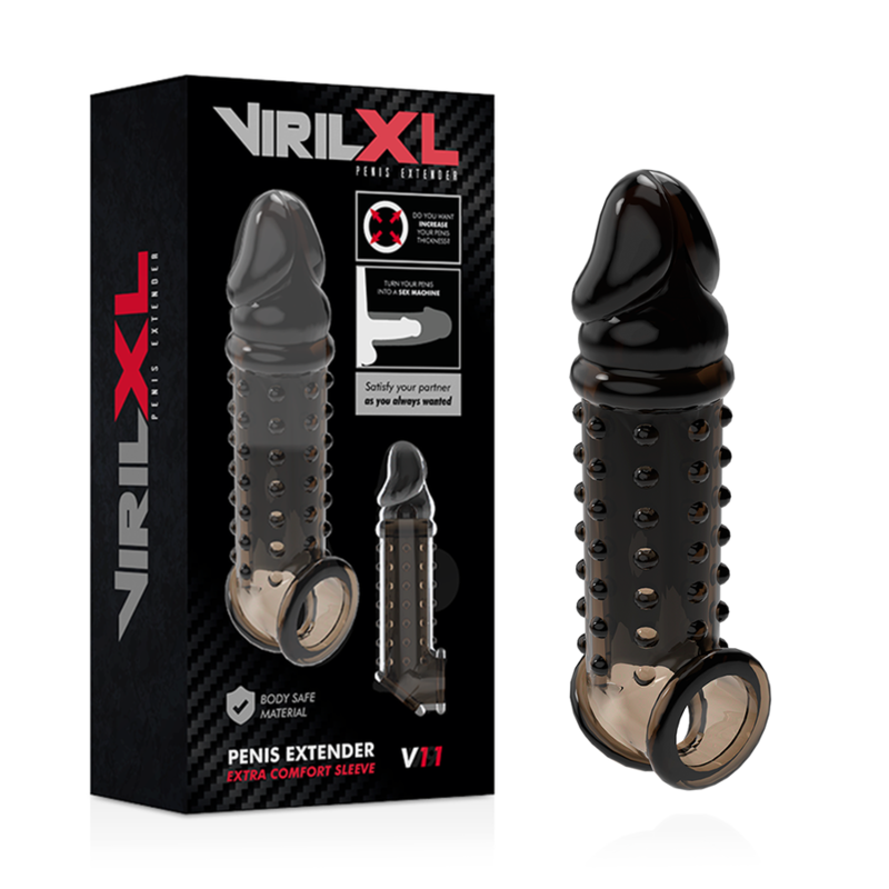 VIRILXL - PENIS EXTENSION AND SHEATH V11 BLACK - Amore24