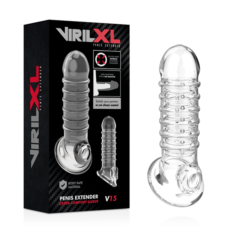 VIRILXL - PENIS EXTENSION AND SHEATH V15 TRANSPARENT - Amore24
