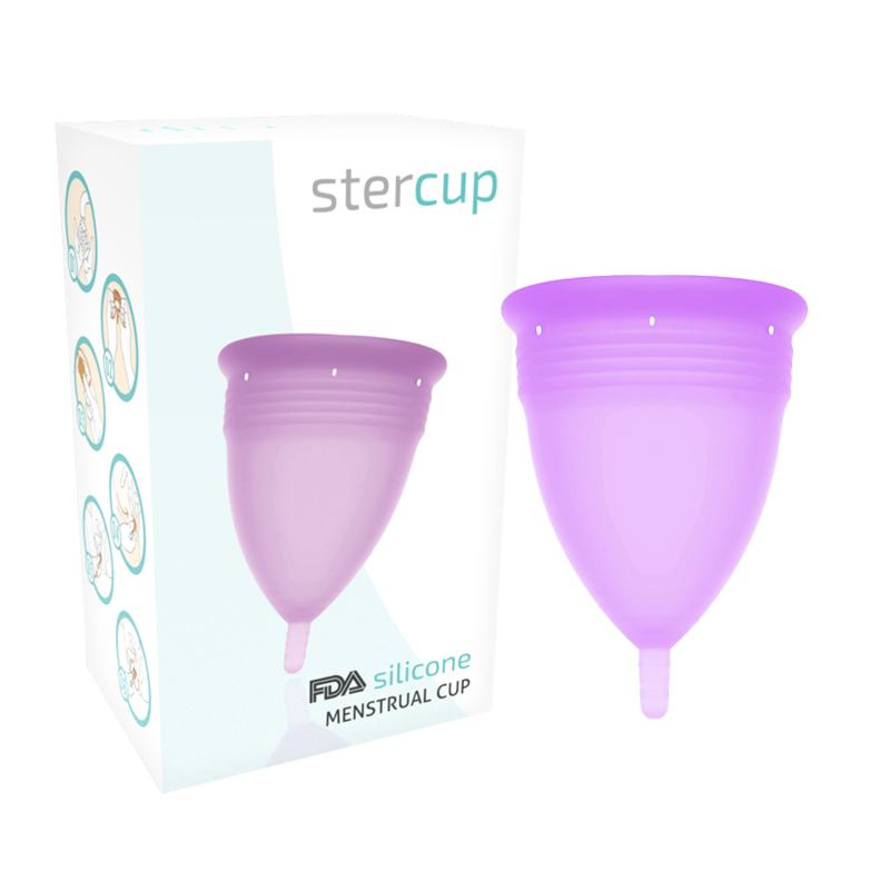 STERCUP - FDA SILICONE MENSTRUAL CUP VIOLET - SIZE L - Amore24