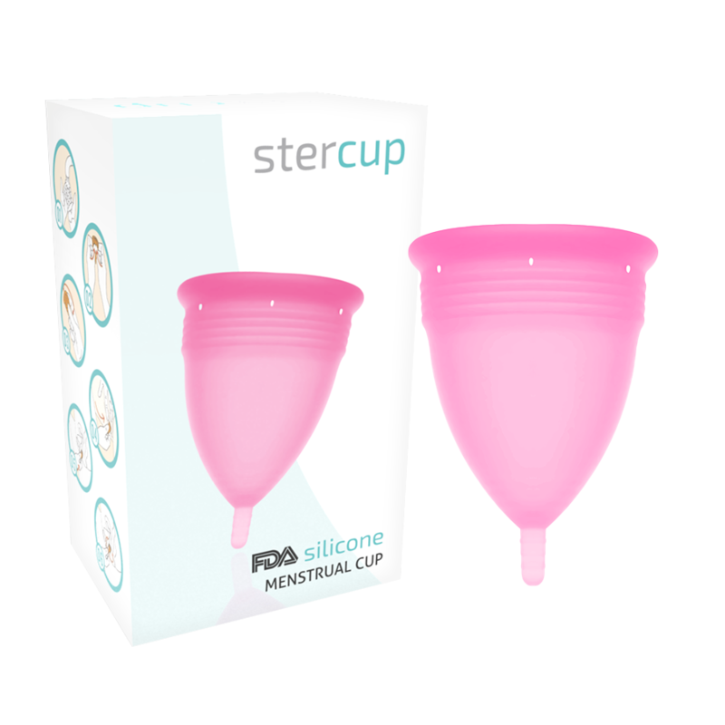 STERCUP - FDA SILICONE MENSTRUAL CUP PINK - SIZE L - Amore24