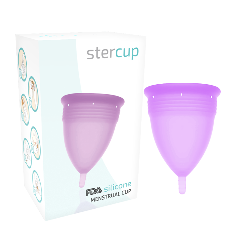 STERCUP - FDA SILICONE MENSTRUAL CUP VIOLET - SIZE S - Amore24