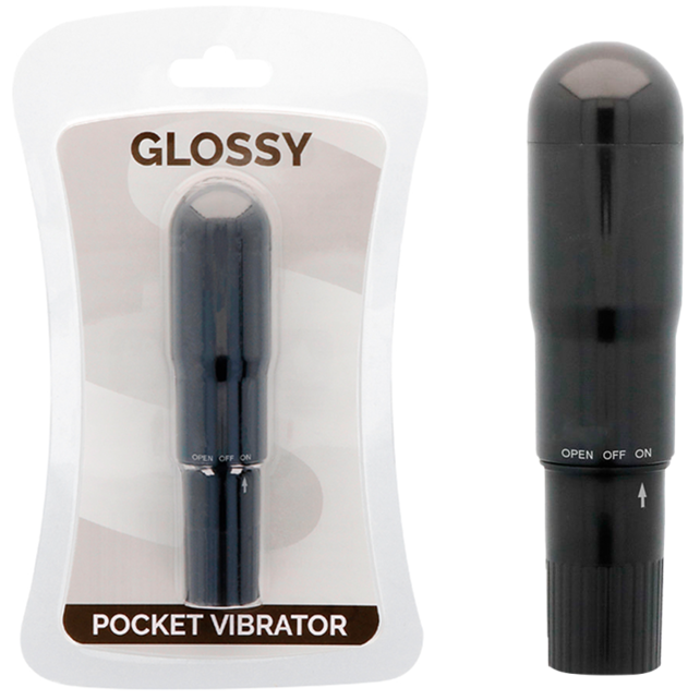 GLOSSY - POCKET VIBRATOR BLACK - Amore24