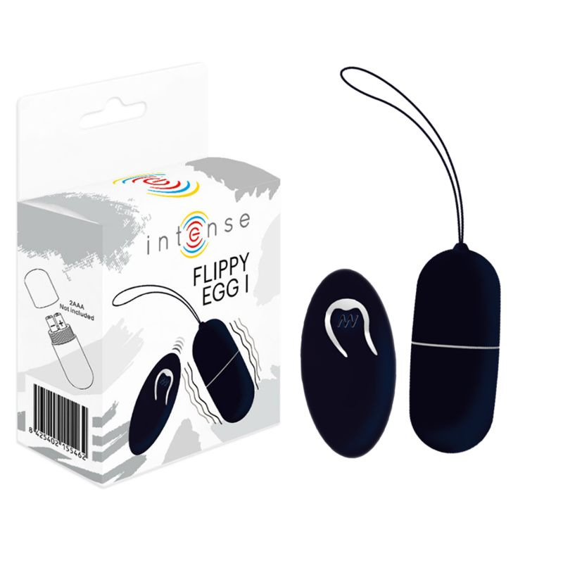 INTENSE - FLIPPY I VIBRATING EGG WITH REMOTE CONTROL BLACK - Amore24