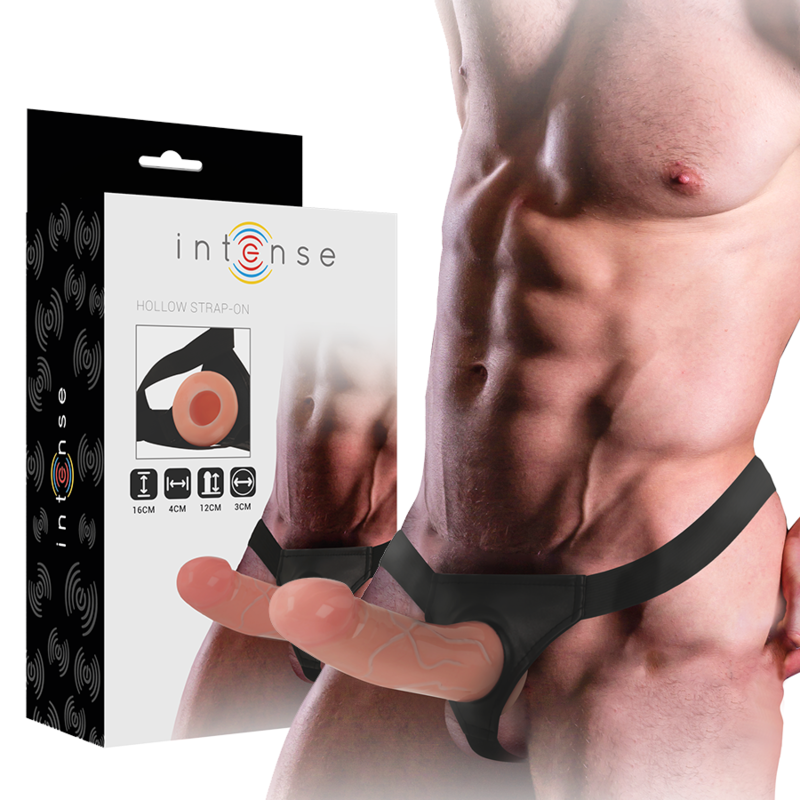 INTENSE - HOLLOW HARNESS WITH DILDO 16 X 3 CM - Amore24