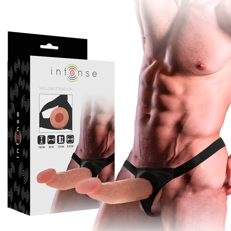 INTENSE - HOLLOW HARNESS WITH DILDO 18 X 3.5 CM - Amore24