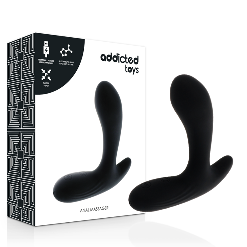 ADDICTED TOYS - ANAL MASSAGER BLACK VIBRATION - Amore24