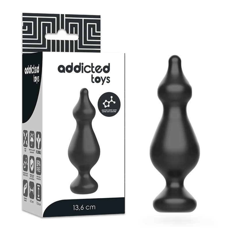 ADDICTED TOYS - ANAL SEXUAL PLUG 13.6 CM BLACK - Amore24