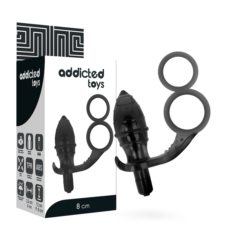 ADDICTED TOYS - ANAL PLUG WITH DOUBLE BLACK RING - Amore24