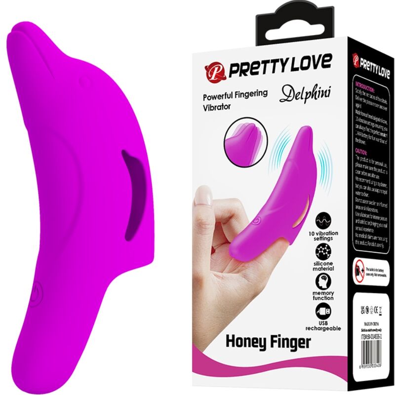 PRETTY LOVE - DELPHINI POWERFUL PURPLE FINGER STIMULATOR - Amore24