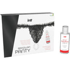 INTT RELEASES - BRAZILIAN BLACK PANTY WITH PEARLS AND LUBRICANT GEL 50 ML - Amore24