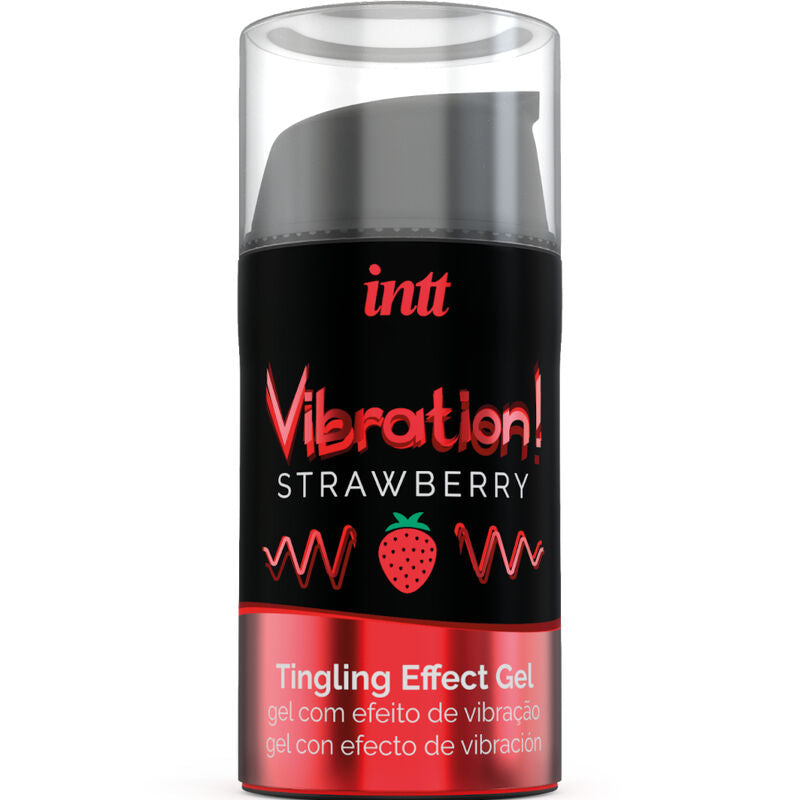 INTT - POWERFUL INTIMATE STIMULANT LIQUID VIBRATING GEL STRAWBERRY 15 ML - Amore24
