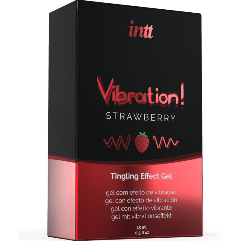 INTT - POWERFUL INTIMATE STIMULANT LIQUID VIBRATING GEL STRAWBERRY 15 ML - Amore24