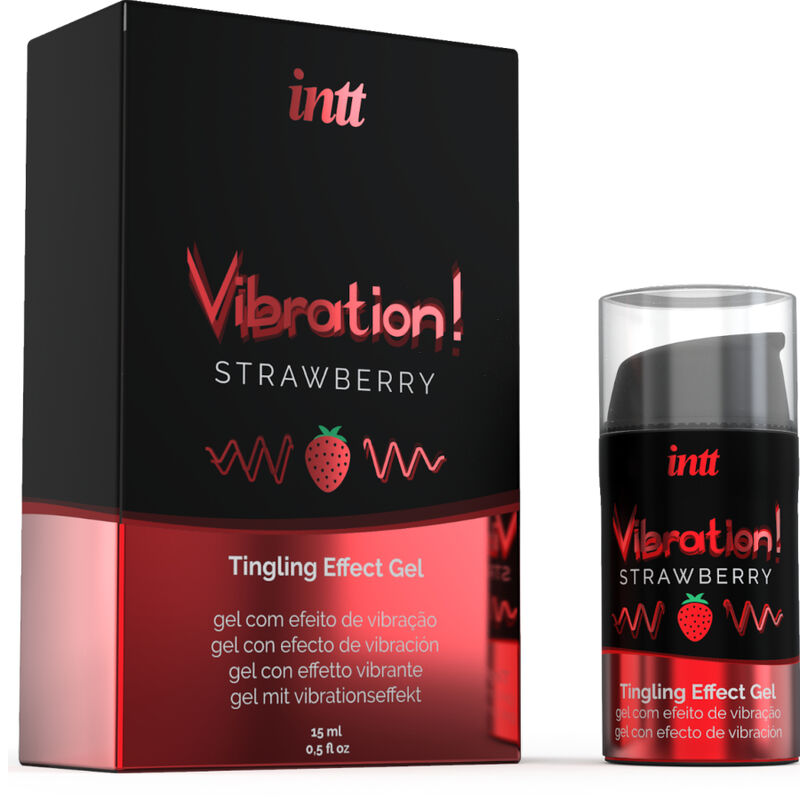 INTT - POWERFUL INTIMATE STIMULANT LIQUID VIBRATING GEL STRAWBERRY 15 ML - Amore24