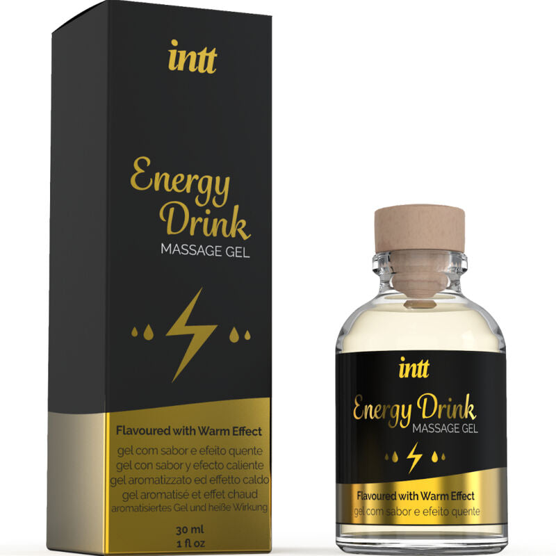 INTT MASSAGE & ORAL SEX - MASSAGE GEL WITH FLAVORED ENERGY CA DRINK AND HEATING EFFECT - Amore24