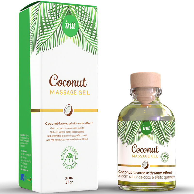INTT - VEGAN MASSAGE GEL WITH COCONUT FLAVOR AND HEATING EFFECT - Amore24