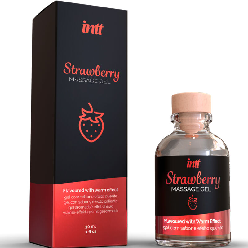INTT MASSAGE & ORAL SEX - HOT EFFECT STRAWBERRY FLAVOR MASSAGE GEL - Amore24