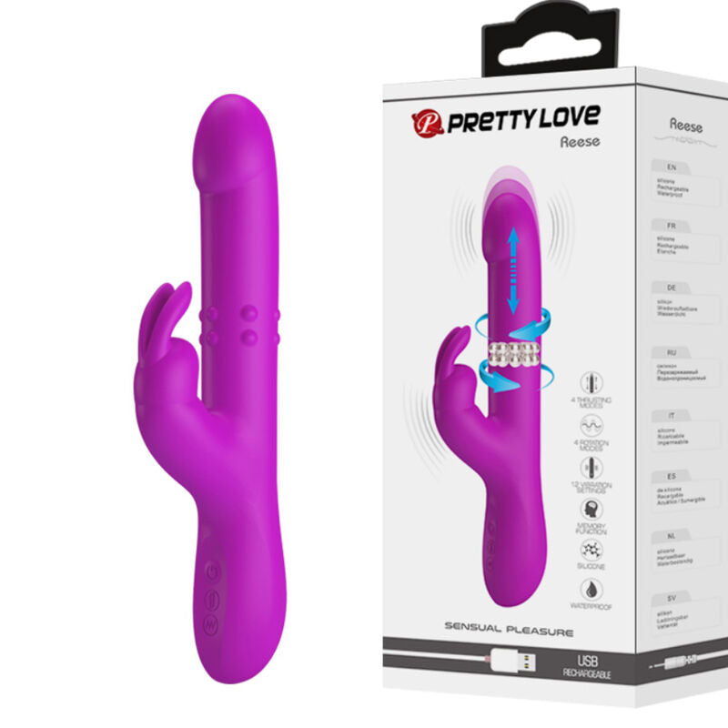 PRETTY LOVE - REESE VIBRATOR WITH PURPLE ROTATION - Amore24