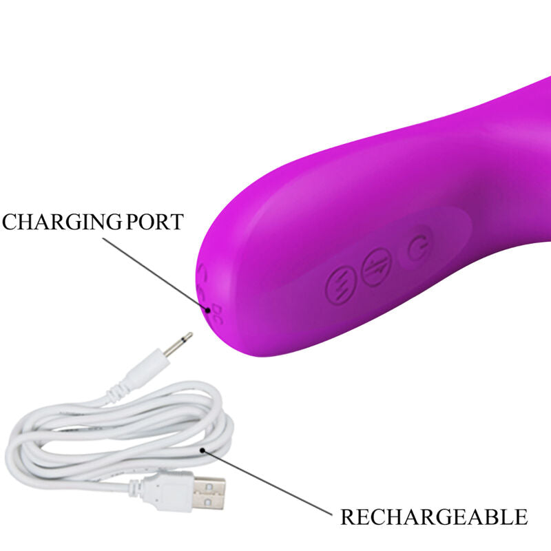 PRETTY LOVE - REESE VIBRATOR WITH PURPLE ROTATION - Amore24