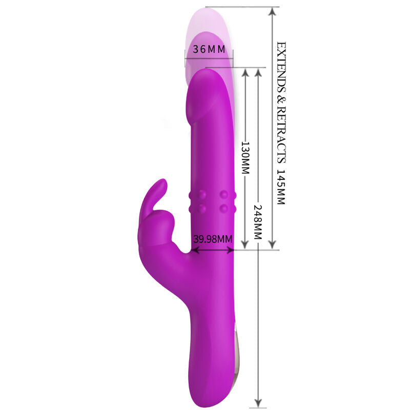 PRETTY LOVE - REESE VIBRATOR WITH PURPLE ROTATION - Amore24