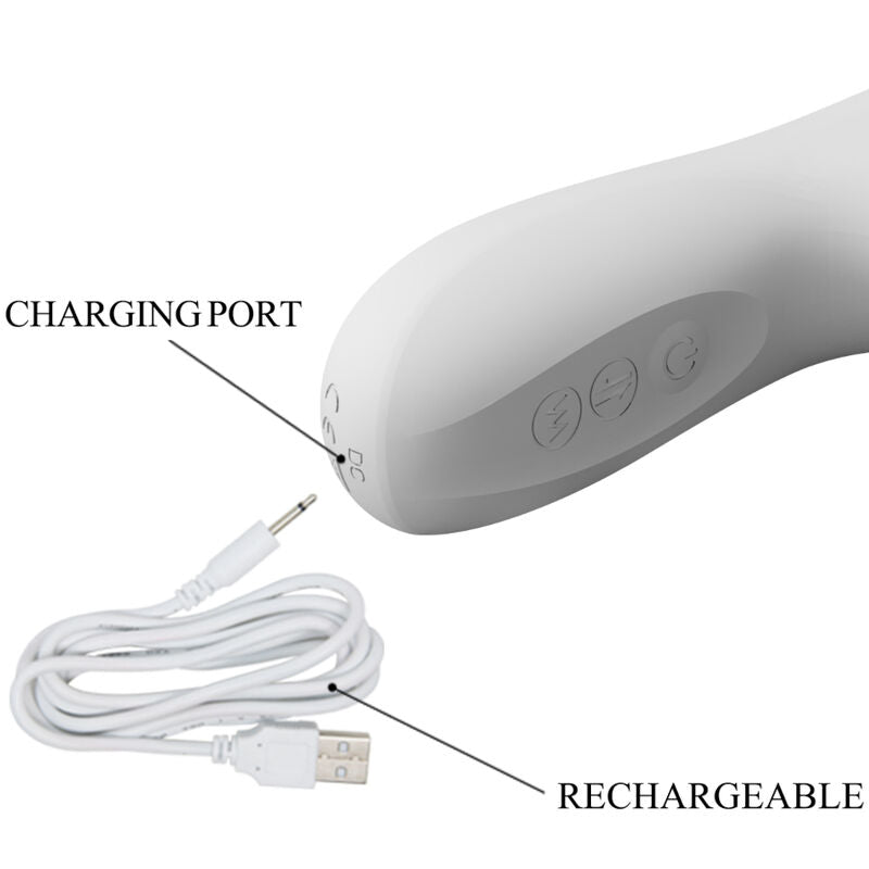 PRETTY LOVE - REESE VIBRATOR WITH SILVER ROTATION - Amore24