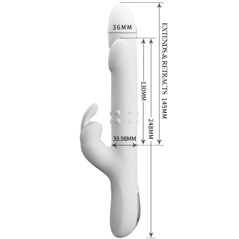 PRETTY LOVE - REESE VIBRATOR WITH SILVER ROTATION - Amore24