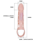 PRETTY LOVE - HARRISON PENIS EXTENDER COVER WITH VIBRATION AND STRAP 13.5 CM - Amore24