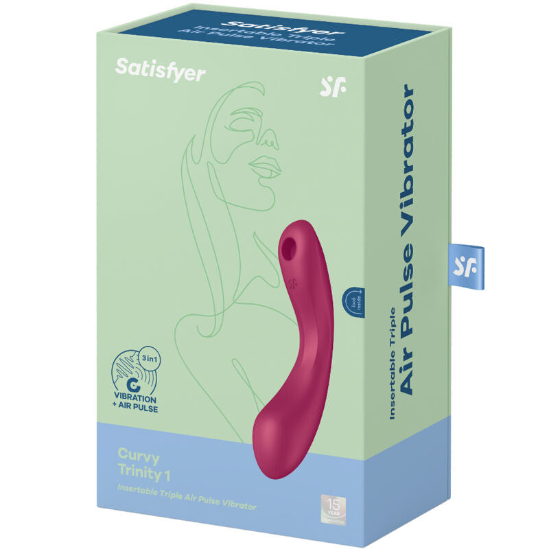 SATISFYER - CURVE TRINITY 1 AIR PULSE VIBRATION GREY - Amore24