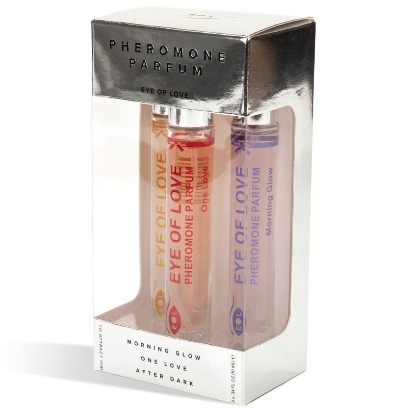 EYE OF LOVE - EOL PHR PARFUM 10 ML SET/3 - MORNING GLOW, ONE LOVE, AFTER DARK - Amore24