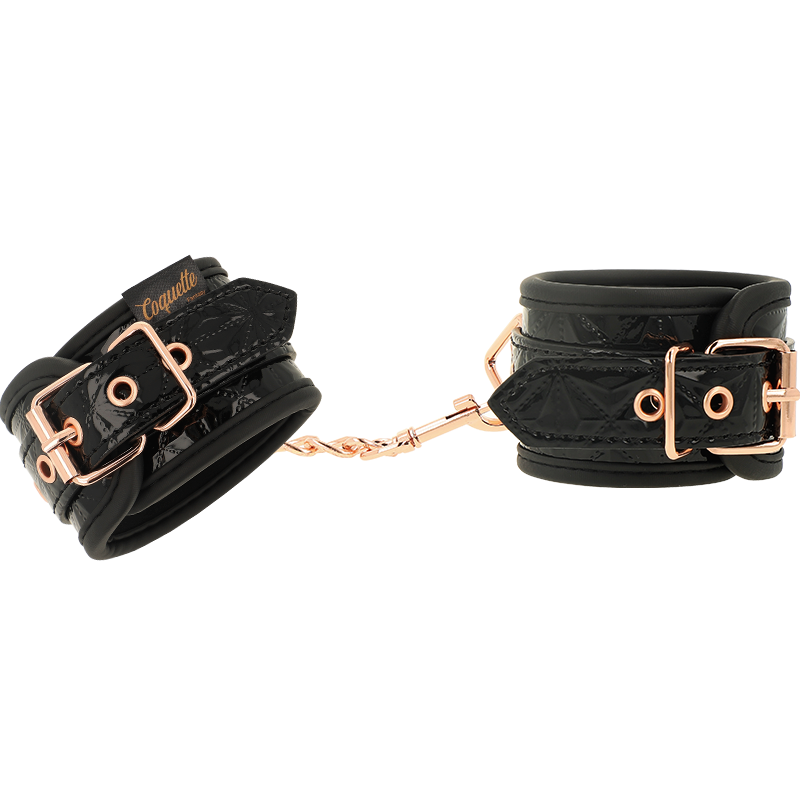 COQUETTE CHIC DESIRE - BLACK EDITION PREMIUM HANDCUFFS WITH NEOPRENE LINING - Amore24