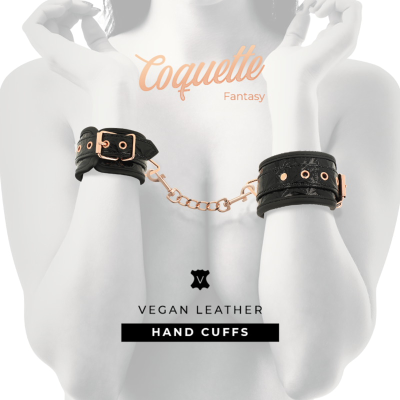 COQUETTE CHIC DESIRE - BLACK EDITION PREMIUM HANDCUFFS WITH NEOPRENE LINING - Amore24