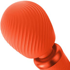FUN FACTORY - VIM SILICONE RECHARGEABLE VIBRATING WEIGHTED RUMBLE WAND SUNRISE ORANGE - Amore24